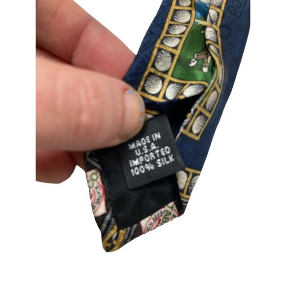 Tabasco Logo Golf Balls Golfing Vintage Novelty Necktie 100% Silk - Picture 4 of 7